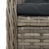 Sillones reclinables de jardín 2 uds ratán sintético