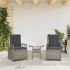 Sillones reclinables de jardín 2 uds ratán sintético
