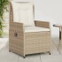 Sillones reclinables de jardín 2 uds ratán sintético