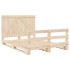 Estructura de cama con cabecero madera maciza pino 160x200