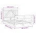 Estructura de cama con cabecero madera maciza pino 160x200