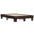 Estructura cama madera ingeniería metal marrón roble 135x190