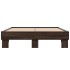 Estructura cama madera ingeniería metal marrón roble 135x190