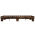 Estructura cama madera ingeniería metal marrón roble 135x190