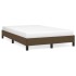 Estructura de cama sin colchón tela marrón oscuro 120x190