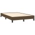 Estructura de cama sin colchón tela marrón oscuro 120x190