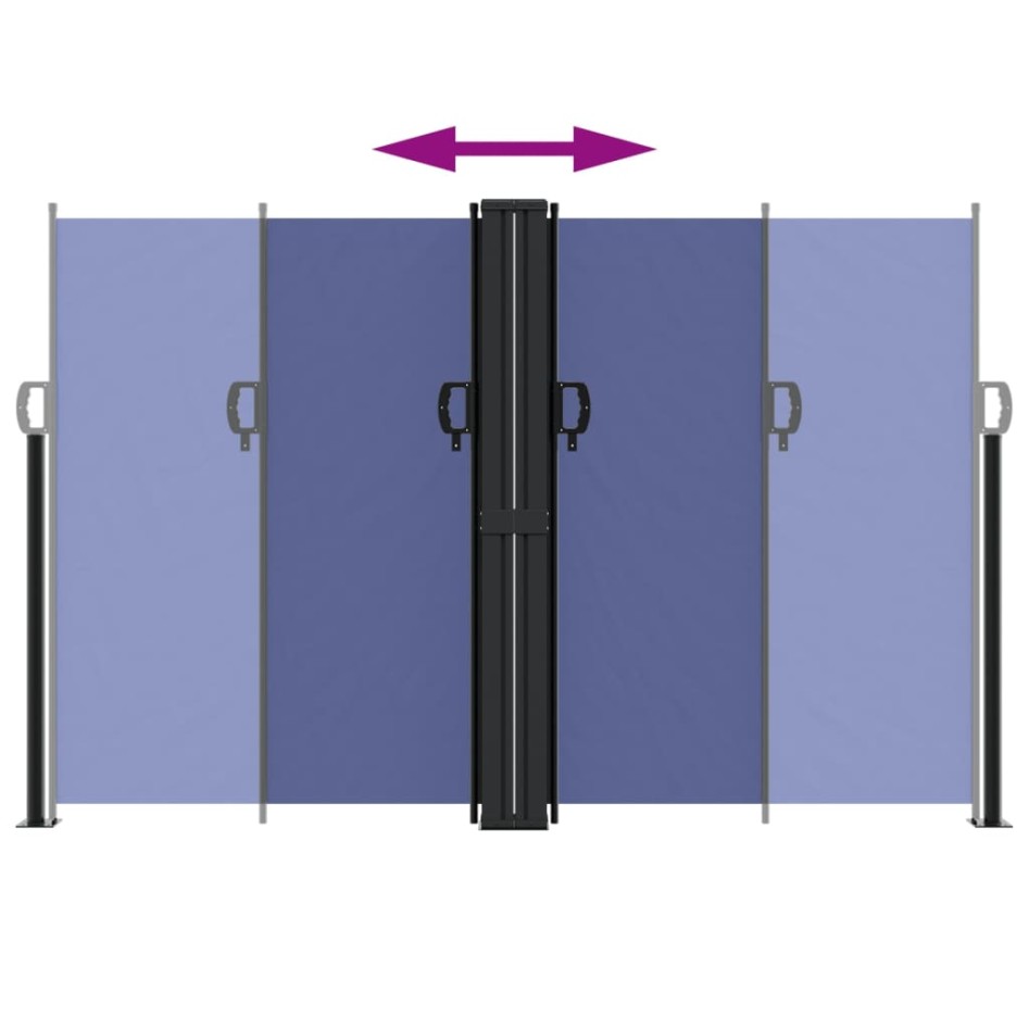 Toldo lateral retráctil azul 160x1000