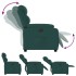 Sillón reclinable eléctrico tela verde