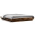Estructura cama con luces LED madera roble ahumado 160x200