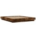 Estructura cama con luces LED madera roble ahumado 160x200