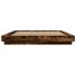 Estructura cama con luces LED madera roble ahumado 160x200