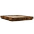 Estructura cama con luces LED madera roble ahumado 160x200
