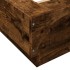 Estructura cama con luces LED madera roble ahumado 160x200