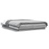 Estructura cama con luces LED madera gris Sonoma 140x190