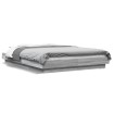 Estructura cama con luces LED madera gris Sonoma 140x190 cm