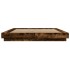Estructura cama con luces LED madera roble ahumado 150x200