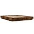 Estructura cama con luces LED madera roble ahumado 150x200