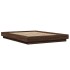 Estructura cama con luces LED madera marrón roble 120x190