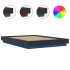 Estructura cama con luces LED madera ingeniería negro