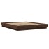 Estructura cama con luces LED madera marrón roble 150x200