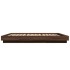 Estructura cama con luces LED madera marrón roble 150x200