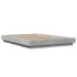 Estructura de cama madera de ingeniería gris hormigón