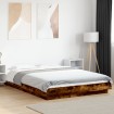 Estructura de cama madera de ingeniería roble ahumado 120x200cm
