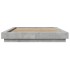 Estructura de cama madera de ingeniería gris hormigón