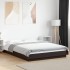Estructura de cama madera de ingeniería negra 140x200
