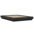 Estructura de cama madera de ingeniería negra 140x200