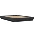 Estructura de cama madera de ingeniería negra 140x200