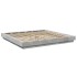 Estructura de cama madera de ingeniería gris hormigón