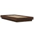 Estructura de cama madera de ingeniería roble marrón 90x200