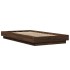 Estructura de cama madera de ingeniería marrón roble 100x200
