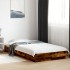 Estructura de cama madera de ingeniería roble ahumado 90x190