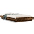 Estructura de cama madera de ingeniería roble ahumado 90x190