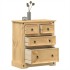 Cómoda cajonera Corona madera maciza de pino 80x43x91