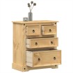 Cómoda cajonera Corona madera maciza de pino 80x43x91 cm