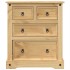 Cómoda cajonera Corona madera maciza de pino 80x43x91