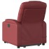 Sillón de masaje elevable eléctrico cuero artificial rojo