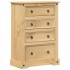 Cómoda cajonera Corona madera maciza de pino 80x43x114