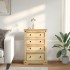 Cómoda cajonera Corona madera maciza de pino 80x43x114
