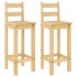 Taburetes altos 2 uds madera maciza de