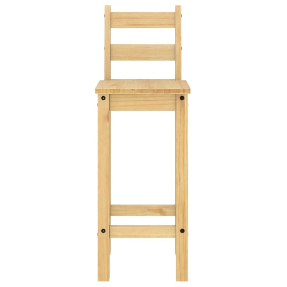 Taburetes altos 2 uds madera maciza de