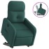 Sillón reclinable elevable tela verde