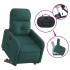 Sillón reclinable elevable tela verde