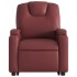 Sillón de masaje elevable eléctrico cuero artificial rojo