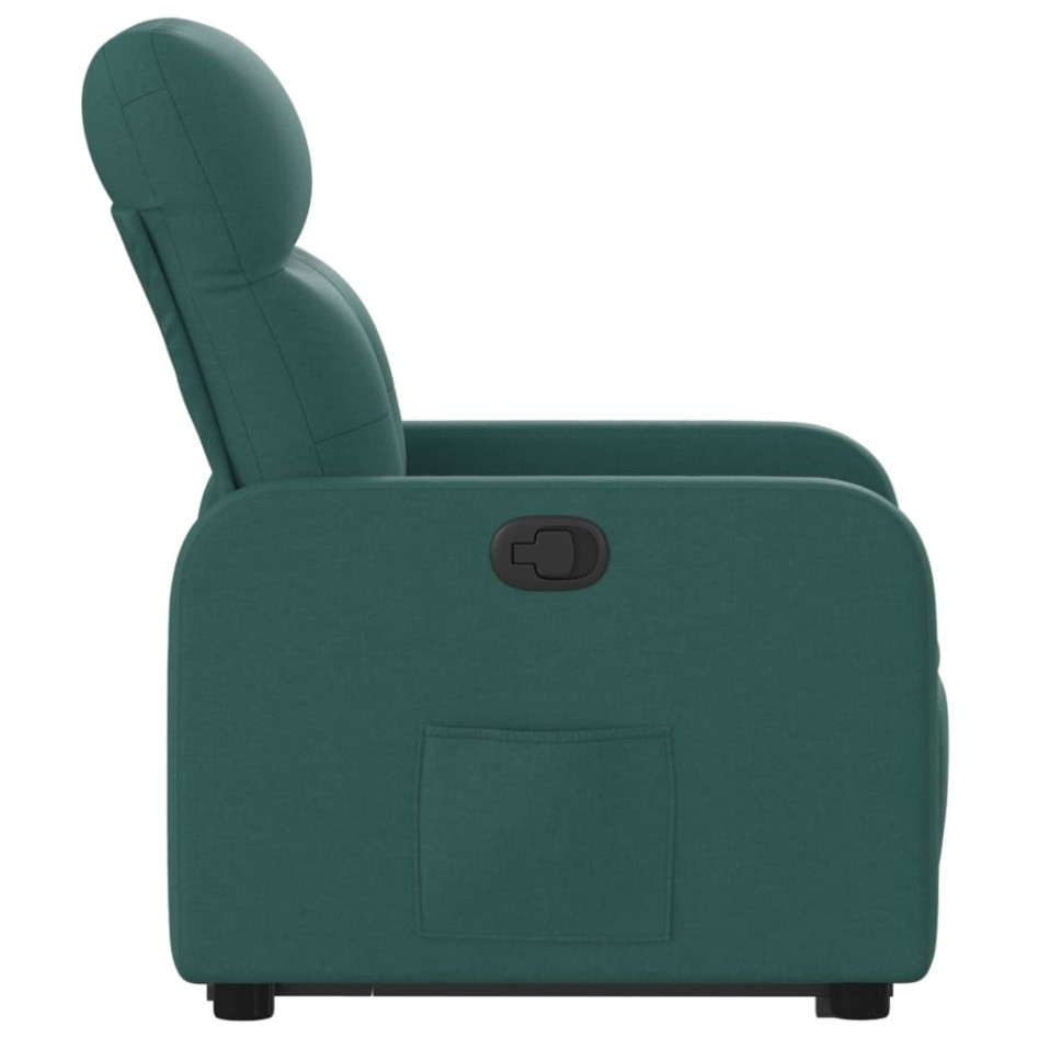 Sillón reclinable elevable tela verde