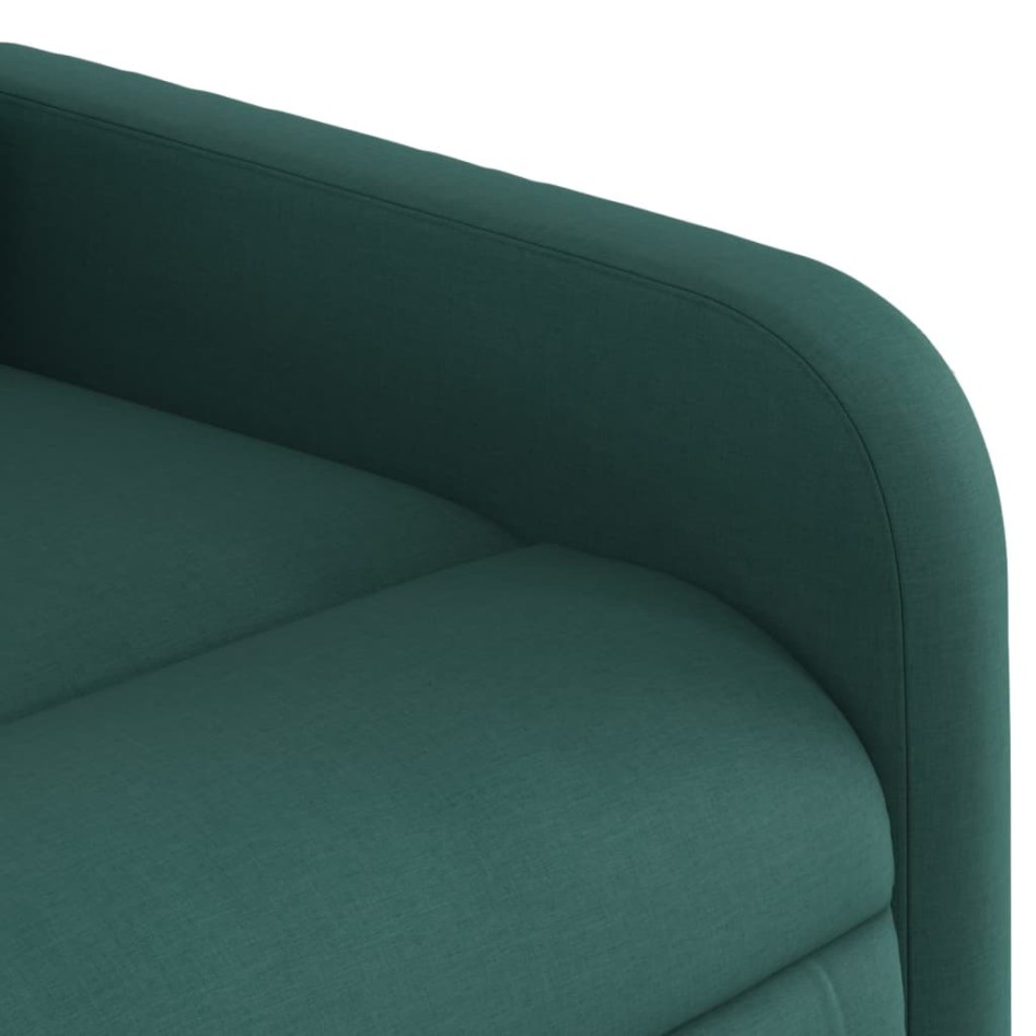 Sillón reclinable elevable tela verde