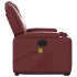 Sillón de masaje elevable eléctrico cuero artificial rojo